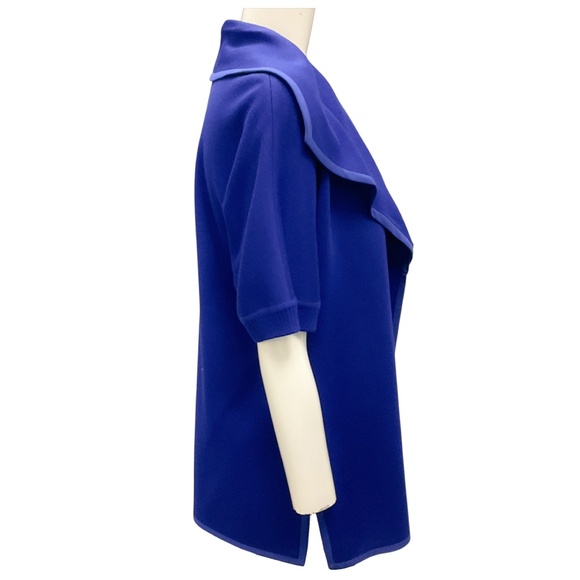 ST. JOHN BLUE PRE-FALL 2016 SHORT SLEEVED KNIT JACKET - Picture 2 of 4